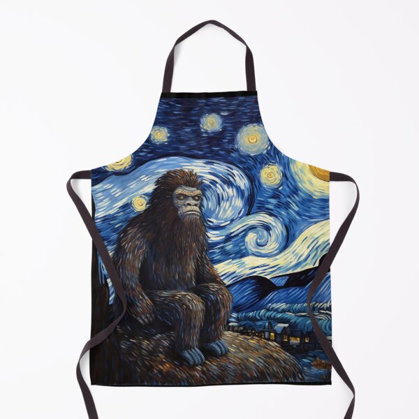 Artikelvorschau, Sasquatch Starry Night Bigfoot van Gogh Gemälde entworfen und verkauft von Vangoholic.