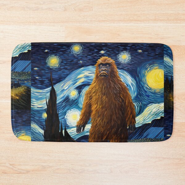 Artikelvorschau, Sasquatch Starry Night Bigfoot van Gogh Gemälde entworfen und verkauft von Vangoholic.