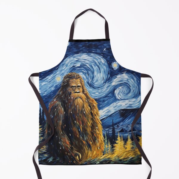 Artikelvorschau, Sasquatch Starry Night Bigfoot van Gogh Gemälde entworfen und verkauft von Vangoholic.