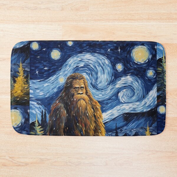 Artikelvorschau, Sasquatch Starry Night Bigfoot van Gogh Gemälde entworfen und verkauft von Vangoholic.