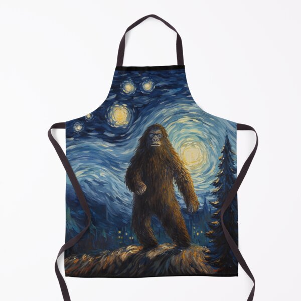 Artikelvorschau, Sasquatch Starry Night Bigfoot van Gogh Gemälde entworfen und verkauft von Vangoholic.
