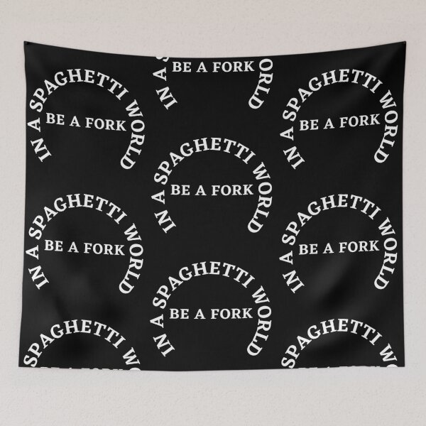 Item preview, Eating Spaghetti World Text in White designed and sold by AIrtisticPrints.