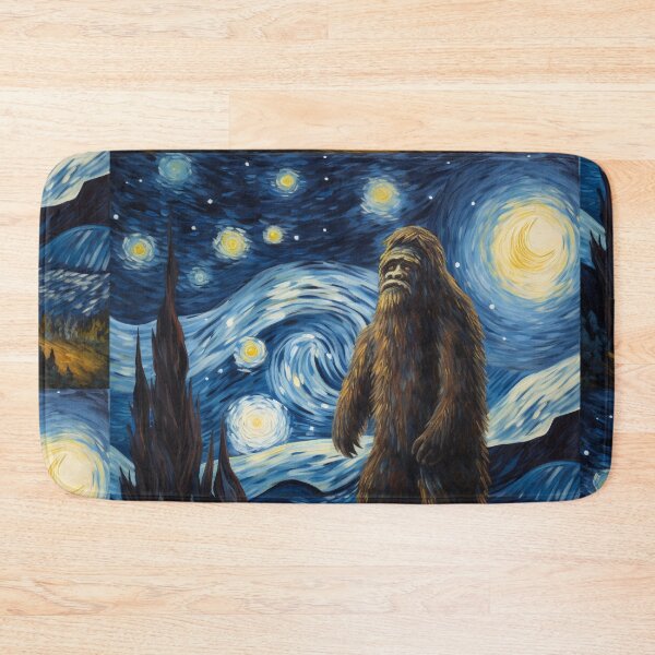 Artikelvorschau, Sasquatch Starry Night Bigfoot van Gogh Gemälde entworfen und verkauft von Vangoholic.