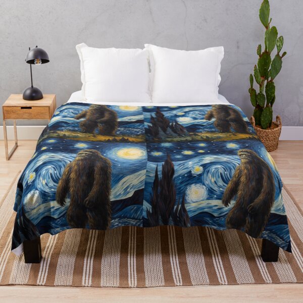 Artikelvorschau, Sasquatch Starry Night Bigfoot van Gogh Gemälde entworfen und verkauft von Vangoholic.