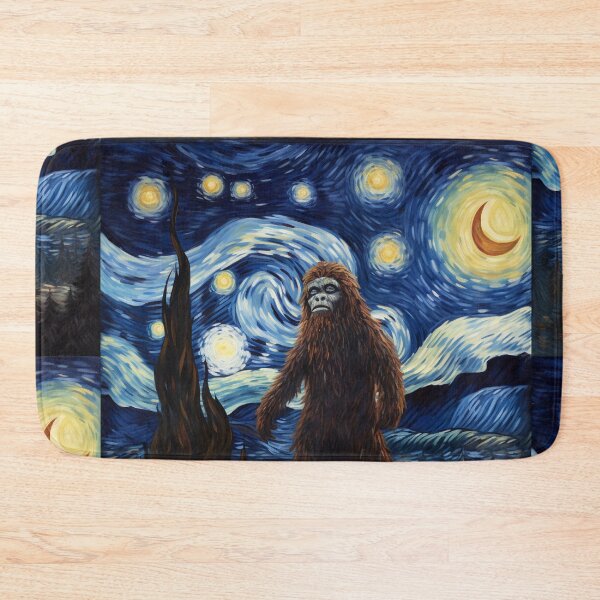 Artikelvorschau, Sasquatch Starry Night Bigfoot van Gogh Gemälde entworfen und verkauft von Vangoholic.