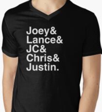 NSYNC Names Helvetica Ampersand Men's V-Neck T-Shirt