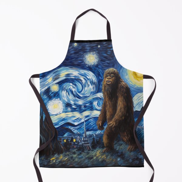 Artikelvorschau, Sasquatch Starry Night Bigfoot van Gogh Gemälde entworfen und verkauft von Vangoholic.