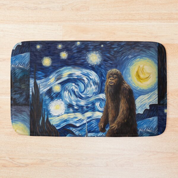 Artikelvorschau, Sasquatch Starry Night Bigfoot van Gogh Gemälde entworfen und verkauft von Vangoholic.