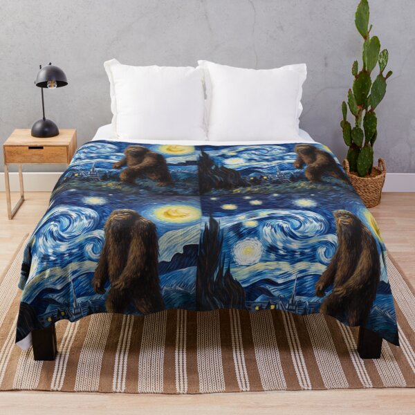 Artikelvorschau, Sasquatch Starry Night Bigfoot van Gogh Gemälde entworfen und verkauft von Vangoholic.