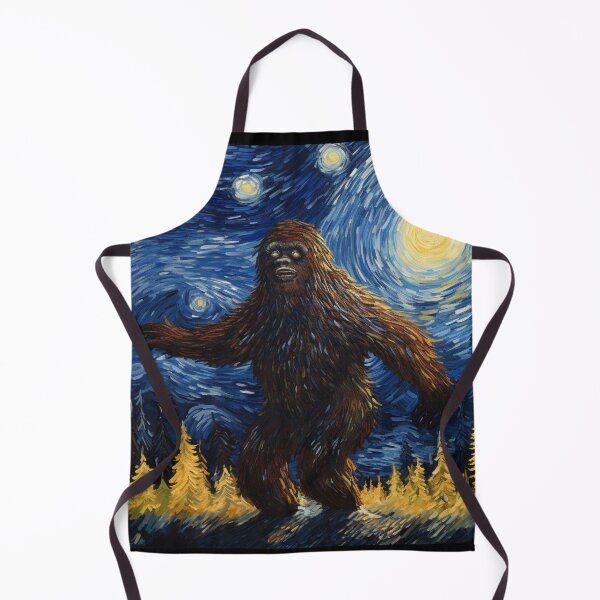 Artikelvorschau, Sasquatch Starry Night Bigfoot van Gogh Gemälde entworfen und verkauft von Vangoholic.
