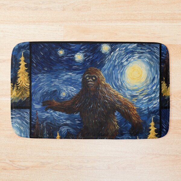 Artikelvorschau, Sasquatch Starry Night Bigfoot van Gogh Gemälde entworfen und verkauft von Vangoholic.