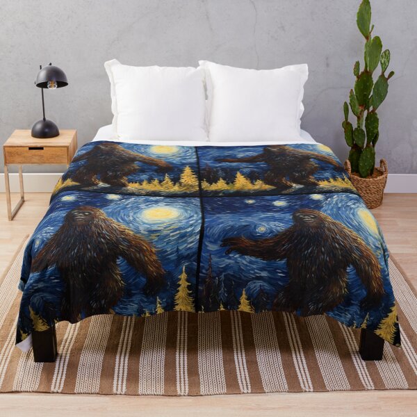 Artikelvorschau, Sasquatch Starry Night Bigfoot van Gogh Gemälde entworfen und verkauft von Vangoholic.