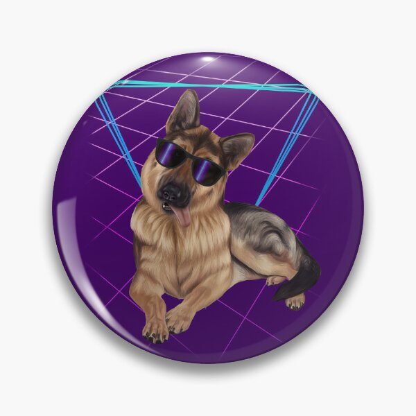 Item preview, German Shepherd rock 80's dog designed and sold by Mehu.