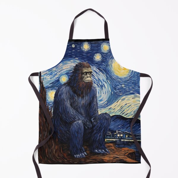 Artikelvorschau, Sasquatch Starry Night Bigfoot van Gogh Gemälde entworfen und verkauft von Vangoholic.