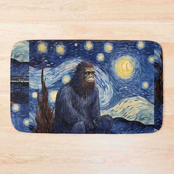 Artikelvorschau, Sasquatch Starry Night Bigfoot van Gogh Gemälde entworfen und verkauft von Vangoholic.