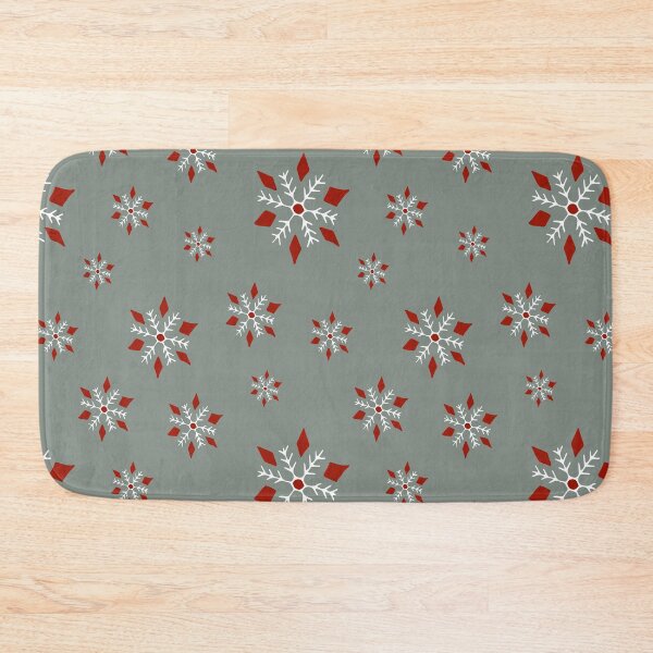Item preview, Christmas snowflakes - red and blue grey! designed and sold by SerahO.