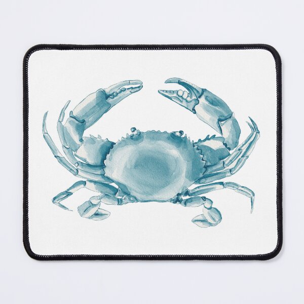 Item preview, Blue Ink Crab illustration designed and sold by Sara Brenton.