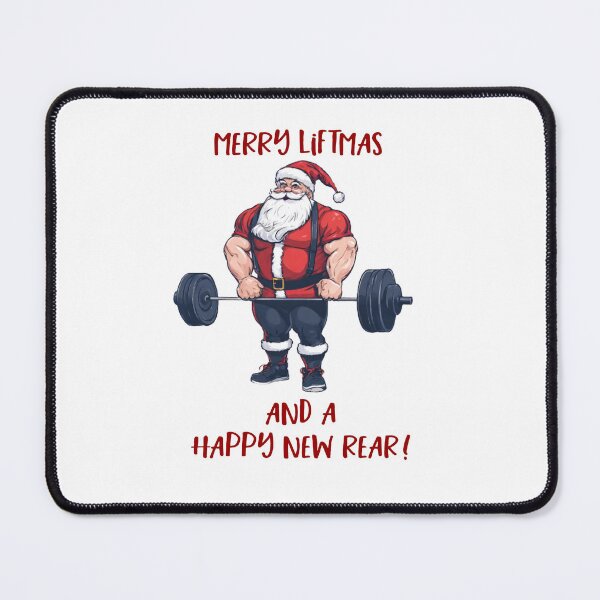 Item preview, Funny Fitness Christmas Liftmas Barbell Santa Pun designed and sold by customgifts.