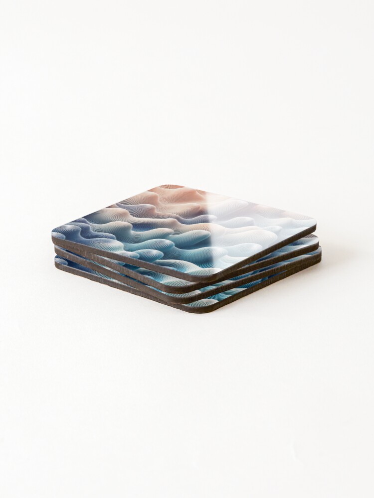 Thumbnail 4 of 5, Coasters (Set of 4), Undulating Pattern designed and sold by Emitropy.