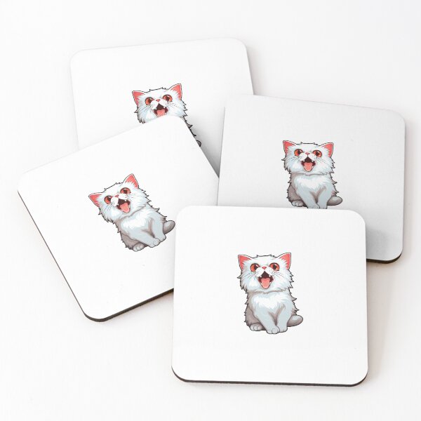 Item preview, White Cat stickers  designed and sold by ModernElegance8.