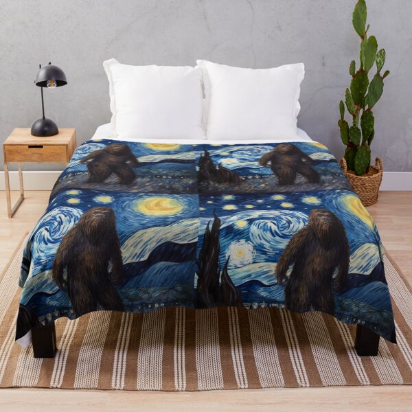 Artikelvorschau, Sasquatch Starry Night Bigfoot van Gogh Gemälde entworfen und verkauft von Vangoholic.