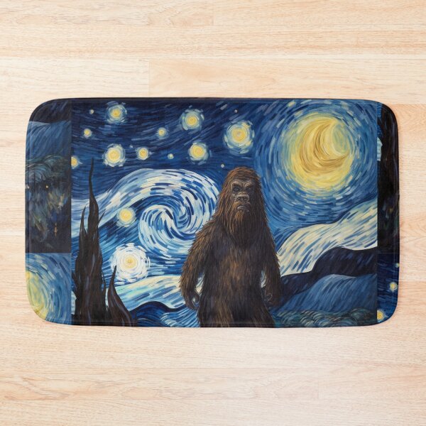 Artikelvorschau, Sasquatch Starry Night Bigfoot van Gogh Gemälde entworfen und verkauft von Vangoholic.