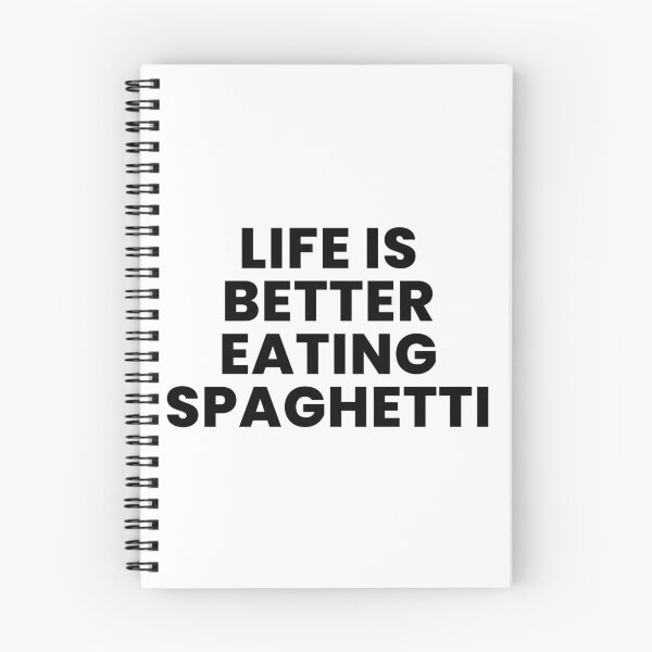 Item preview, Life is better eating Spaghetti Text in Black #1 designed and sold by AIrtisticPrints.
