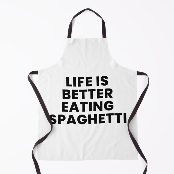 Item preview, Life is better eating Spaghetti Text in Black #1 designed and sold by AIrtisticPrints.