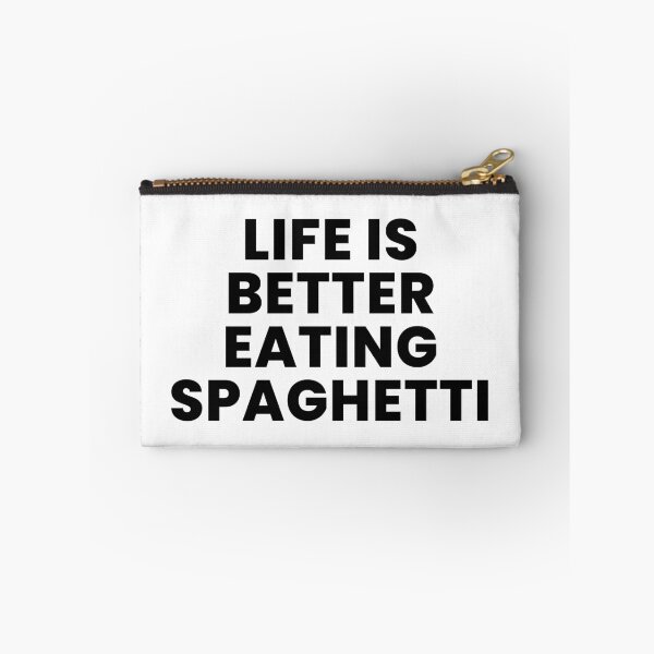Item preview, Life is better eating Spaghetti Text in Black #1 designed and sold by AIrtisticPrints.