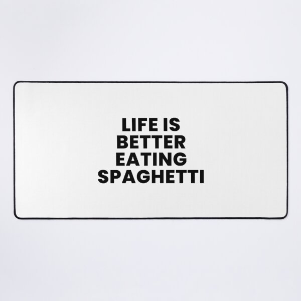 Item preview, Life is better eating Spaghetti Text in Black #1 designed and sold by AIrtisticPrints.
