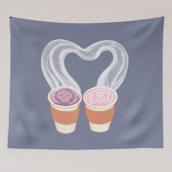 Item preview, With Marshall Lee and Gary Prince, It's Coffee Time! - Adventure Time / Fionna and Cake fan art designed and sold by Lavinia Knight.