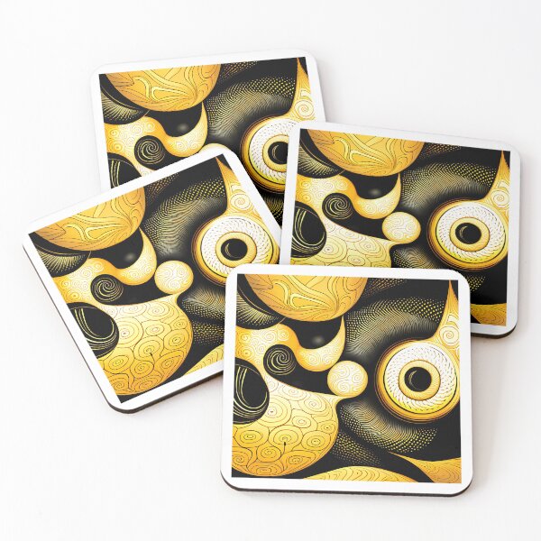 Item preview, Yellow and Black Abstract Pattern designed and sold by Paw's Arts.