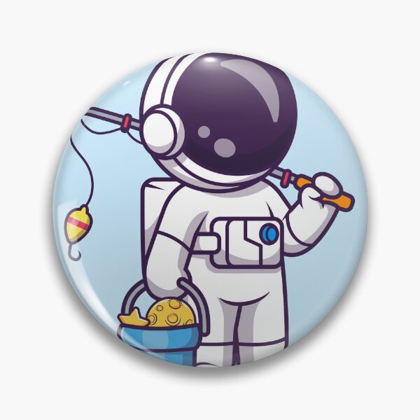 Item preview, Cute Astronaut Fishing Star and Moon - Cartoon Vector Icon designed and sold by hjian8219.