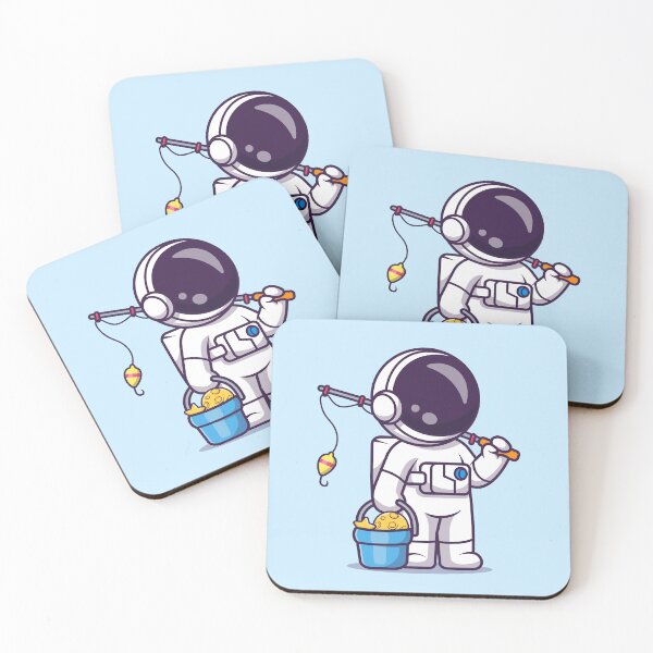 Item preview, Cute Astronaut Fishing Star and Moon - Cartoon Vector Icon designed and sold by hjian8219.