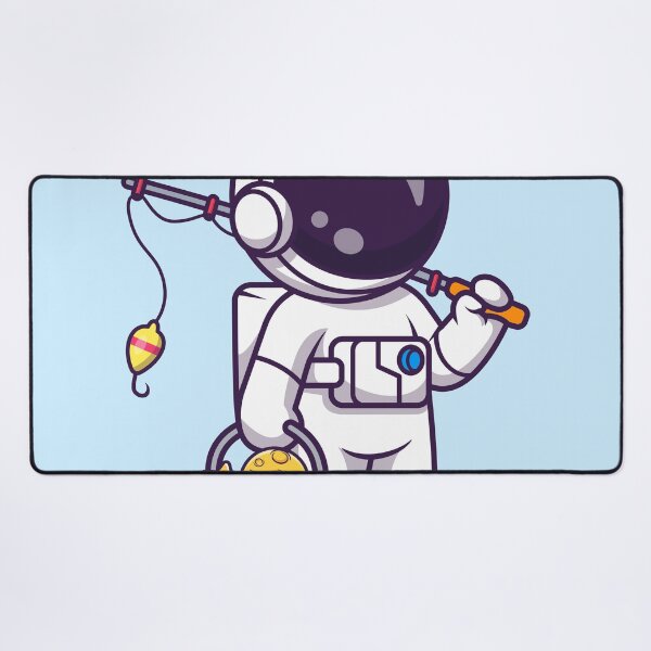 Item preview, Cute Astronaut Fishing Star and Moon - Cartoon Vector Icon designed and sold by hjian8219.