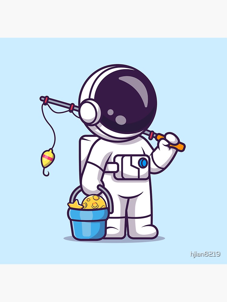 Dibujos animados flotantes lindo mono astronauta