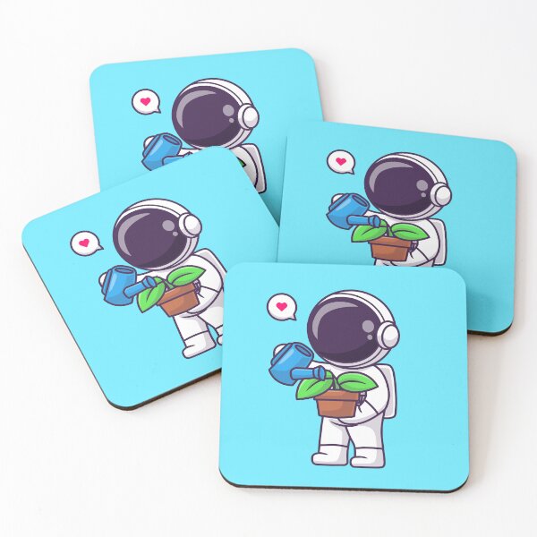 Item preview, Cute Astronaut Watering Plant - Cartoon Vector Icon designed and sold by hjian8219.