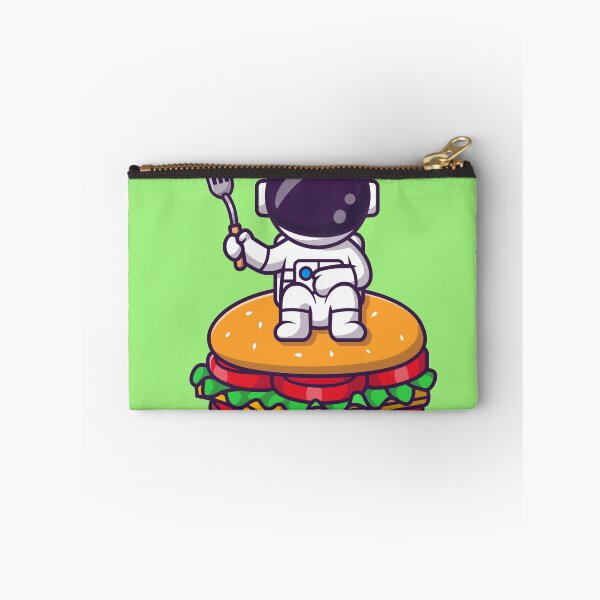 Item preview, Cute Astronaut Chef with Spatula on Burger - Cartoon Vector Icon designed and sold by hjian8219.