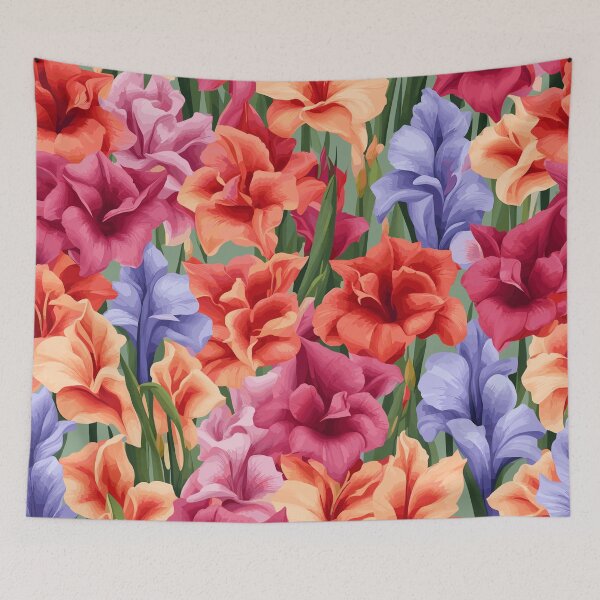 Item preview, Gladiolus Flowers Pattern designed and sold by WildlifeInc.