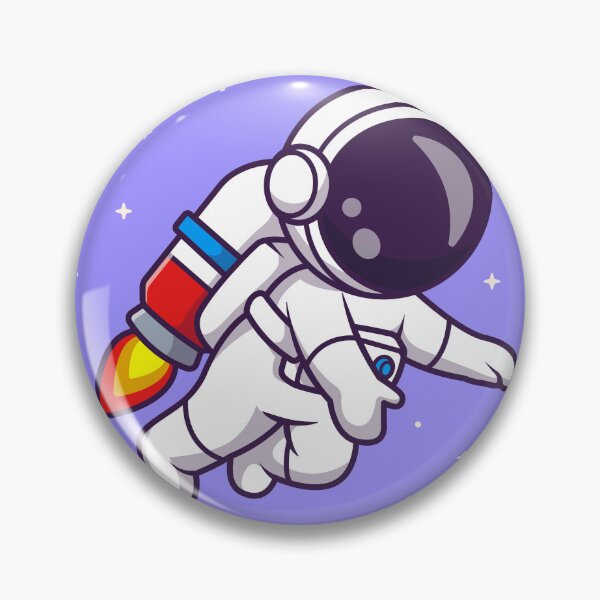 Item preview, Cute Astronaut Flying with Rocket in Space - Cartoon Vector Icon designed and sold by hjian8219.