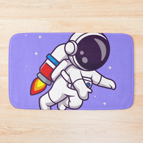 Item preview, Cute Astronaut Flying with Rocket in Space - Cartoon Vector Icon designed and sold by hjian8219.