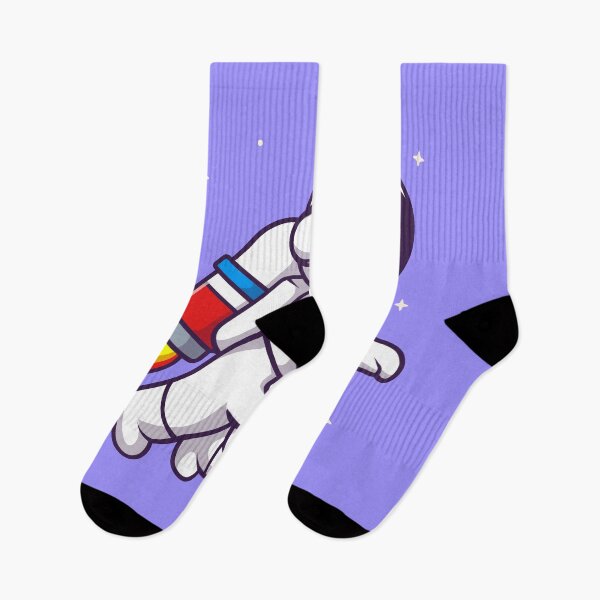 Item preview, Cute Astronaut Flying with Rocket in Space - Cartoon Vector Icon designed and sold by hjian8219.