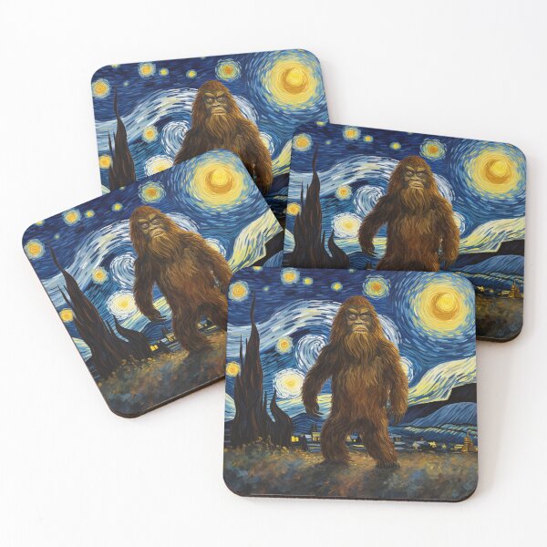 Artikelvorschau, Sasquatch Starry Night Bigfoot van Gogh Gemälde entworfen und verkauft von Vangoholic.