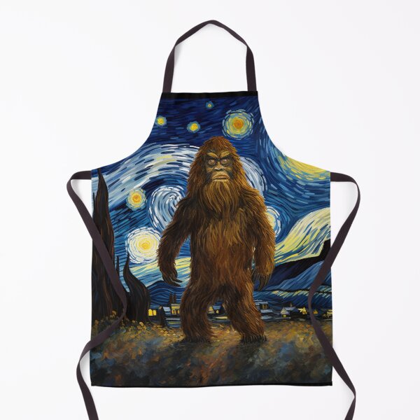 Artikelvorschau, Sasquatch Starry Night Bigfoot van Gogh Gemälde entworfen und verkauft von Vangoholic.