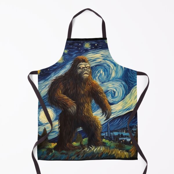 Artikelvorschau, Sasquatch Starry Night Bigfoot van Gogh Gemälde entworfen und verkauft von Vangoholic.