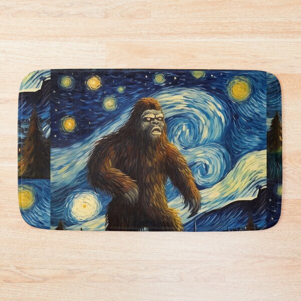 Artikelvorschau, Sasquatch Starry Night Bigfoot van Gogh Gemälde entworfen und verkauft von Vangoholic.