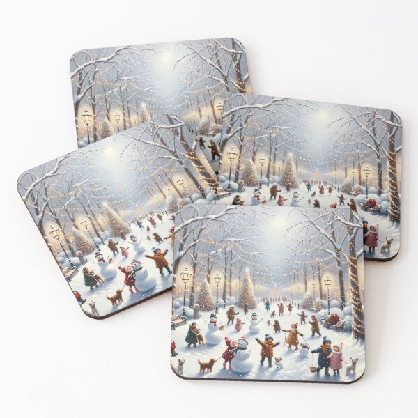 Item preview, Winter's Embrace - Snow-Covered Streets  designed and sold by Newpixelland.