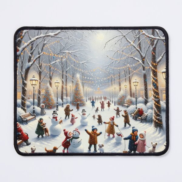 Item preview, Winter's Embrace - Snow-Covered Streets  designed and sold by Newpixelland.