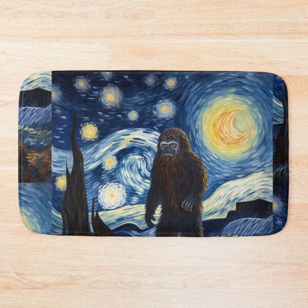 Artikelvorschau, Sasquatch Starry Night Bigfoot van Gogh Gemälde entworfen und verkauft von Vangoholic.
