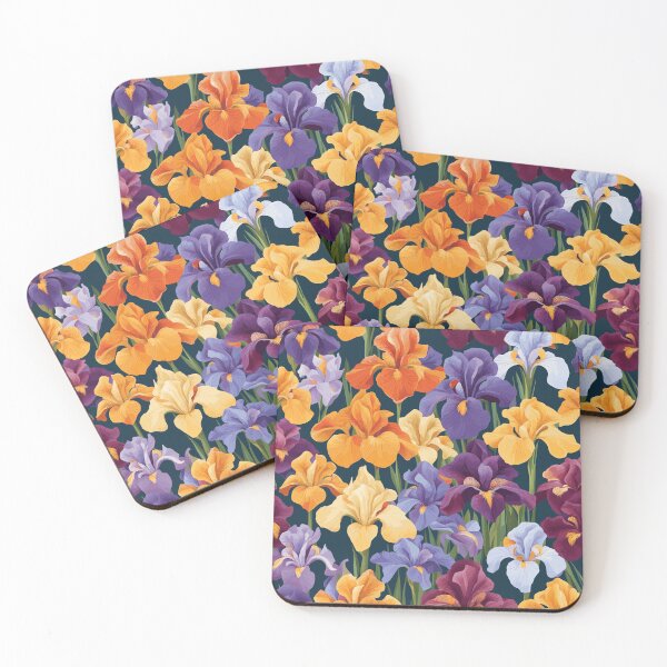 Item preview, Patrón de flores de iris designed and sold by WildlifeInc.